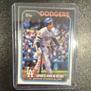 Topps 2024 Ohtani #US123 Dodgers Japanese Born HR Record Ohtani Stands Alone Baseball Trading Card