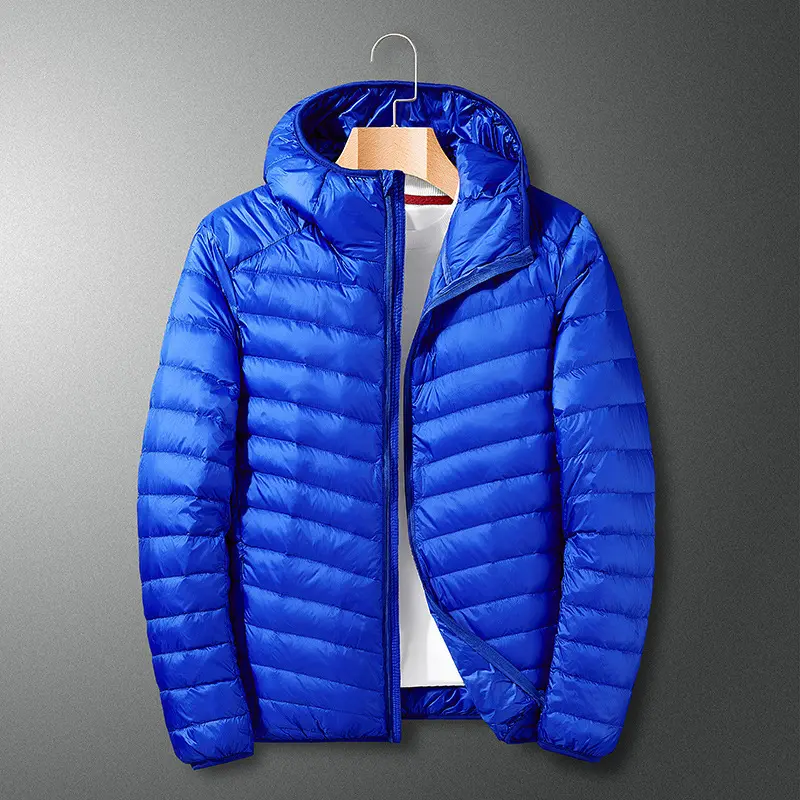Hooded blue cotton.
