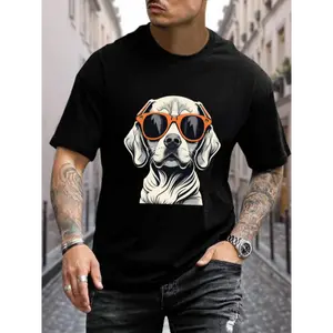 Men's Tropical Short-Sleeve T-Shirt - Casual Cotton Tee, Round Neck, Minimalist Design, Sweat-Absorbent, Original Hell Star Graphic Print, Christian Wicked Merch, Funny Menswear, COD Eligible