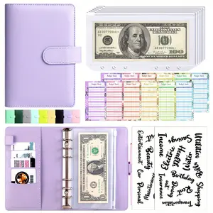 A6 Budget Foldable Set, including cash envelopes, budget forms, budget stickers, cash budget storage tools, which is beneficial for financial management and can be used to save funds to challenge the cash envelope system, Monthly Budget Planner