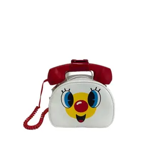 Women's Telephone Shaped Handbag and Purses Retro Phone Top Handle Shoulder Crossbody Bag - Hotline Phone Bag punk style womens casual trendy women