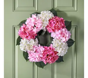 20" Natural Touch Hydrangea Wreath By Valerie