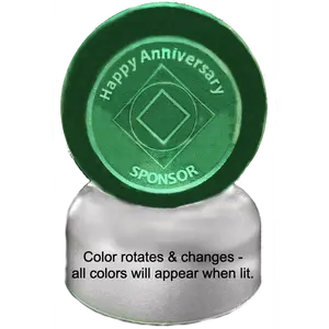 G036. NA SPONSOR Crystal Coin Sphere Medallions. (Custom Made - takes 14 days for delivery.)