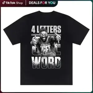 TeeArtopia Four Letters One Word Jey Uso Yeet Fan Unisex T-Shirt 100% Cotton Crewneck Casual Ideal for Everyday Wear Tropical Men's Gifts Streetwear Top