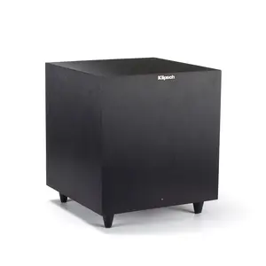 Klipsch Reference R-8SW Compact Aesthetic Surround Subwoofer - 8-in Driver, 150 W Peak Power, Brushed Black Vinyl Finish, Audio Amplifier Speakers