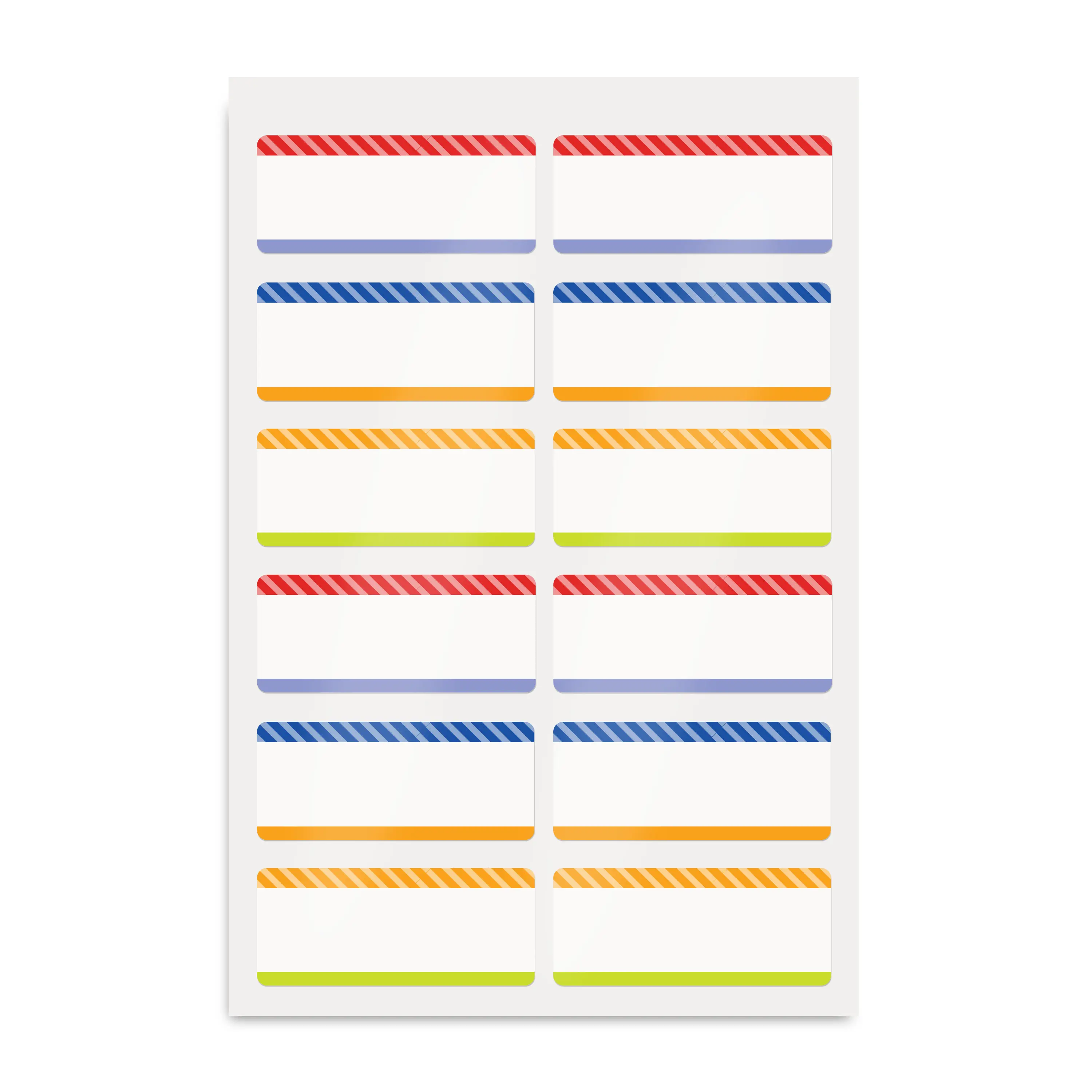 Avery Sturdy Adhesive No-Iron Fabric Name Labels, Preprinted Playful Stripes Designs, Handwritten Only, Daycare Use, 24 Labels (1.75" x 1.75" per Sheet, 40774), 1.75" X 1.75" Labels Per Sheet