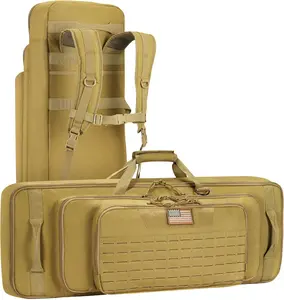 Long Soft Tactical Range Case, Outdoor Hunting Backpack Bag and Hand Carry with Molle