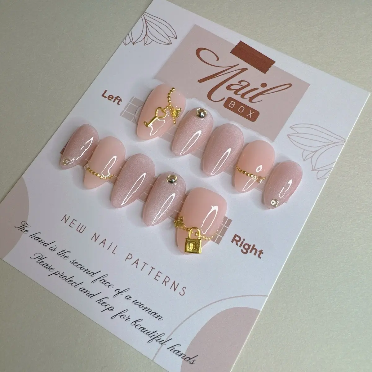 Press on nails, nails box, design nails