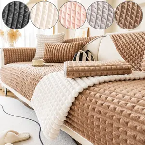 1PC, Limited Time Sale, Exquisite Sofa Cushion, Non-slip Seat Cushion Cover, New Soft Fleece Sofa Protector, Washable Sofa Slipcover