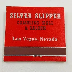 Silver Slipper Gambling Casino Saloon Las Vegas Nevada Matchbook Unused