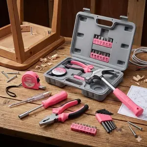 24-in-1 Multifunctional Home Repair Tool Kit: Portable Mini Toolbox with Pliers, Wrench, Hammer & Essential DIY Tools. Durable Household Tool Storage Case for Daily Fixes, Maintenance, and Craft Projects.