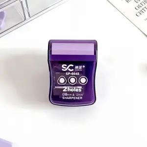 Portable Pencil Sharpener, Cartoon Dual Hole Design, Durable School Office Stationery, Compact Carry, Perfect Gift, Various Colors