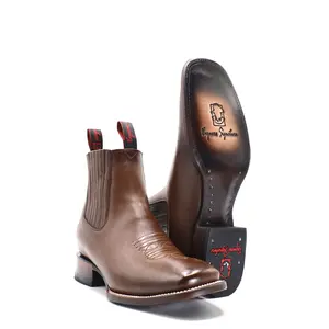 2663150 - Men's Vaquero Signature Wide Square Ankle Toe Boots (Flor Entera Cafe Difuminado)