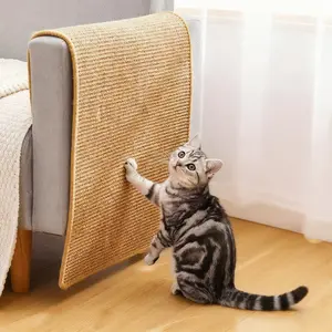 Natural primary color sisal pad, cat scratching board, abrasion-resistant, scratch-resistant, vertical grinding claw post, large can be pasted anywhere