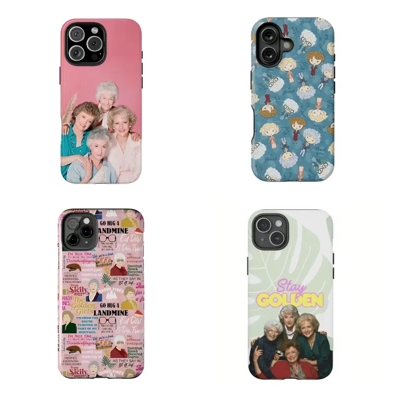 The G0lden Girls Retro Phone Case,Tough protective phone case,Compatible for iPhone 16 15 14 13 12 11 17Pro Max,for Samsung S25 S24 S23 S22 Ultra,Durable Dual-Layer design phone cover,Perfect Gift for Her
