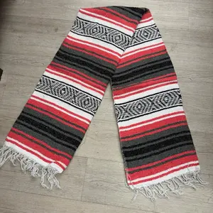 Mexican Saltillo Beach Blanket - Traditional Serape Design