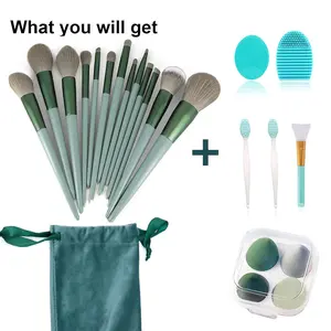 Makeup Brushes 22 Pcs FoundationEyeshadow Make up Brushes Set Green
