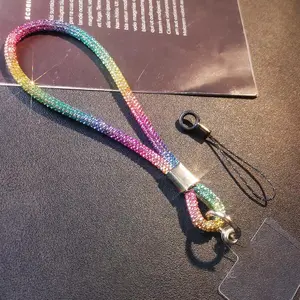 Luxury Rhinestone Phone Strap for Women, Short Wrist Lanyard with Diamonds, Stylish Universal Phone Case Chain, Anti-Loss and Shockproof, Phone Charm, Phone Accessory
