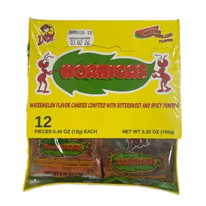 Hormigas Watermelon Flavor Candy - 12 Count, Bittersweet and Spicy Powder - Snack