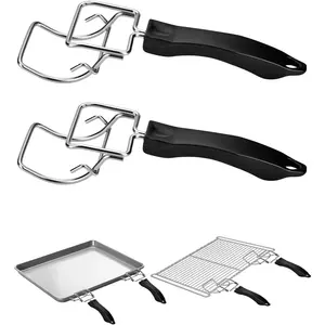 2 Pcs Oven Tray Extractor Oven Tray Handle Oven Rack Pull Tool Grills Clip Suitable for Air Fryer Convection Toaster Oven Used for Quickly Removing Tray