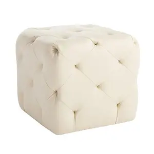 19" Square Pintucked Ottoman