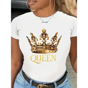 Unisex Queen Graphic T-Shirt in Soft Cotton, Comfortable Streetwear Style with a Relaxed Fit, Lightweight Shortsleeve for Everyday Wear