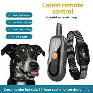 Remote-controlled bark stopper, night-time anti-disturbance training pet electric shock collar for large, medium, and small pets Rechargeable Livestock Prod with Flexible Shaft dog pepper spray reverse slow feeder shaped harness silicone cats Treadmill