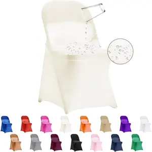 36 count  Stretch Spandex Folding Chair Covers, Dining Room Chair Slipcovers Protector for Wedding, Banquet, Party, Holidays, Celebration and Decoration()