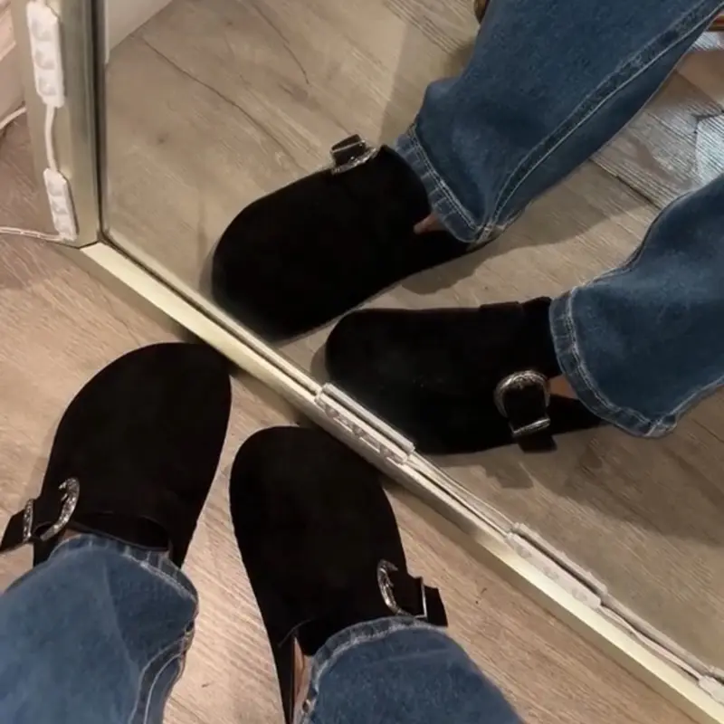 Black Clogs - Simple Black Footwear as Described