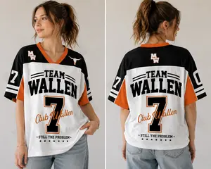 Team VVallen 7 Still The Problem Mesh Jersey Shirt, Country Music Inspired Oversized Mesh Jersey, Vintage Western Baseball Tee, Unisex Streetwear Fan Gift