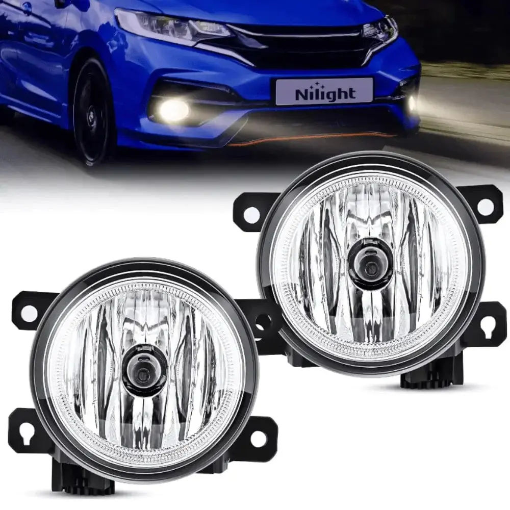 Nilight 2013 2014 2015 Honda Accord 2013-2021 Civic 2015 2016 2017 2018 2019 2020 Fit 2019 2020 HRV Fog Lights Assembly, Car Accessories, 12V 25W fathersdaygift, Vehicle, Replacement, Glass
