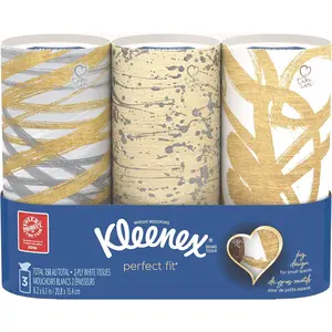 Kleenex Perfect Fit Facial Tissues, 3 count (Packaging May Vary)
