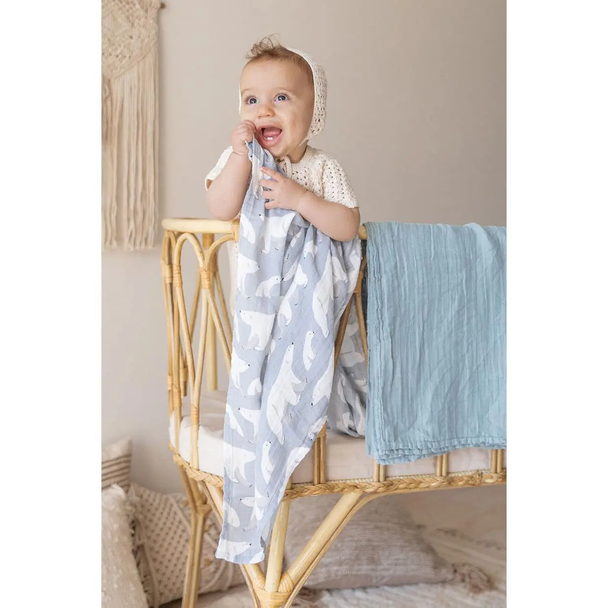 Snuggle Wrap Blue Swaddle Blanket Set