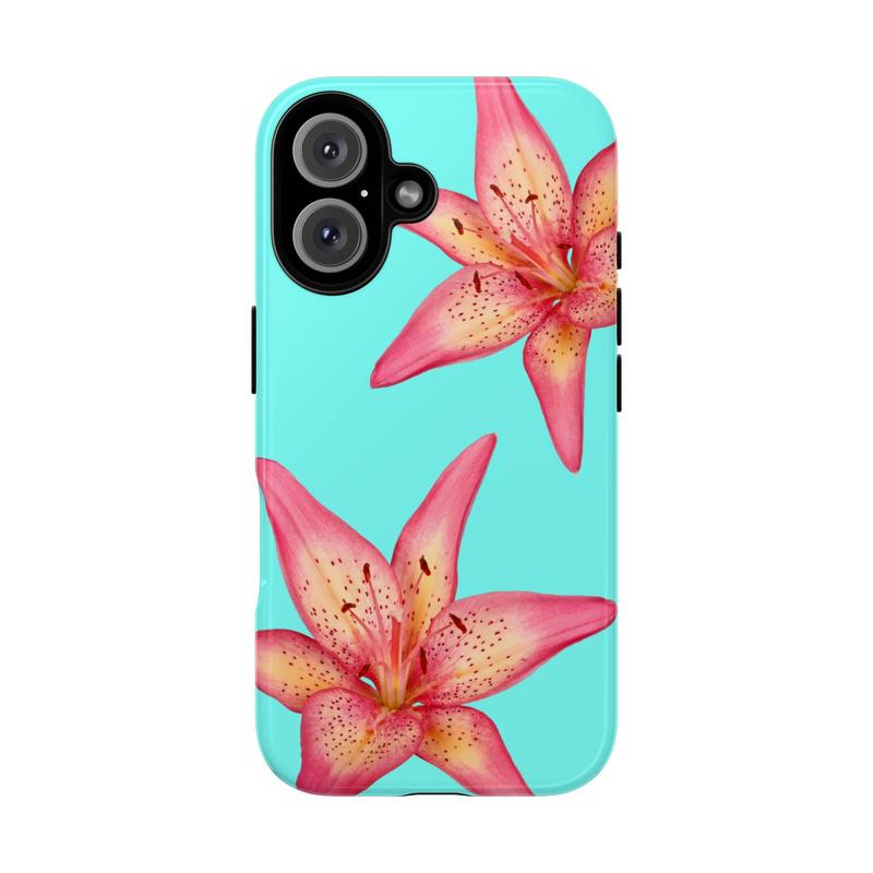 Premium Tiger Lily Flower Phone Case, Shockproof & Protective, High-Color, Available for Different Phones