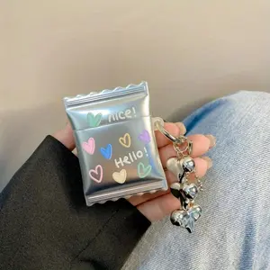 Cute Heart Pattern AirPods Case, Fashionable Earphone Protective Cover, Earphone Accessories Compatible with AirPods 1 2 3 Pro