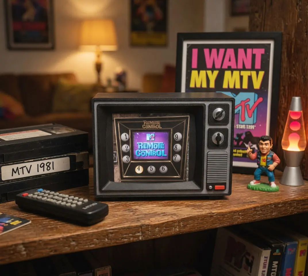 Mtv Remote Control Retro TV Display 80s TV Show Nostalgia Decor Music Television