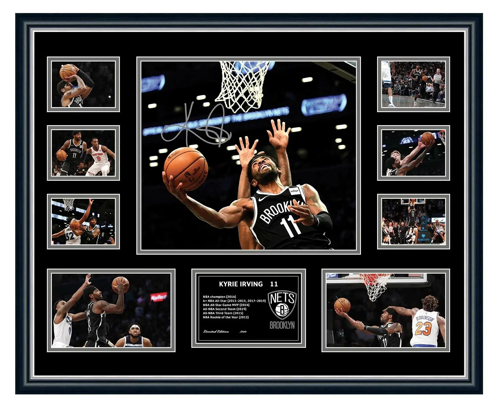 Kyrie Irving Brooklyn Nets 2019 Signed Photo Poster Limited Edition ( Unframed - Print Only )