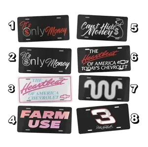 Can't Hide Money, It's Only Money, Farm Use, King Ranch, Chevrolet Heartbeat of America, License Plate, 100% Aluminum Truck Tag for Car, gift for Driver