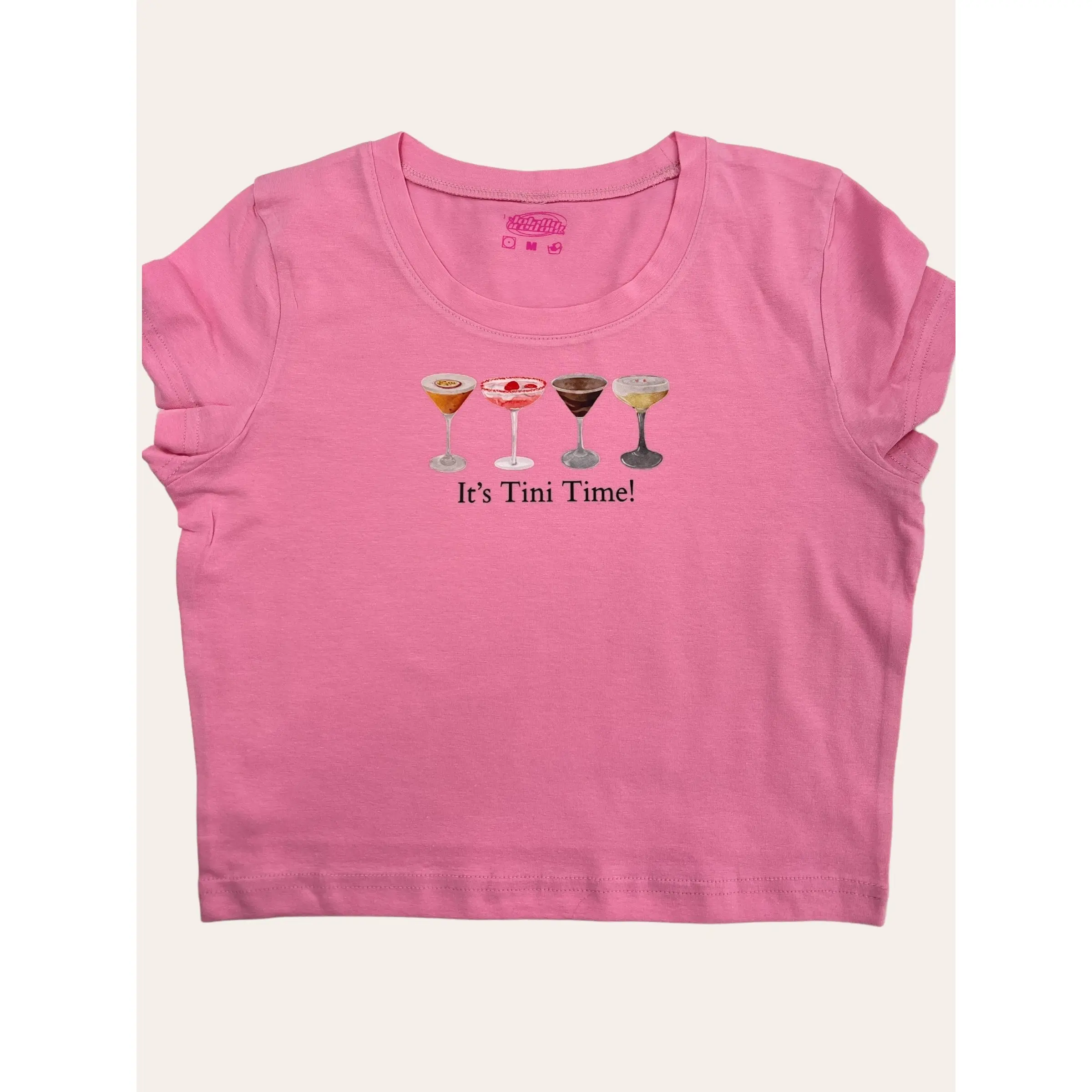 It's Tini Time! Baby Tee | Martini Crop Top It's Tini Time! Baby Tee | Martini Crop Top