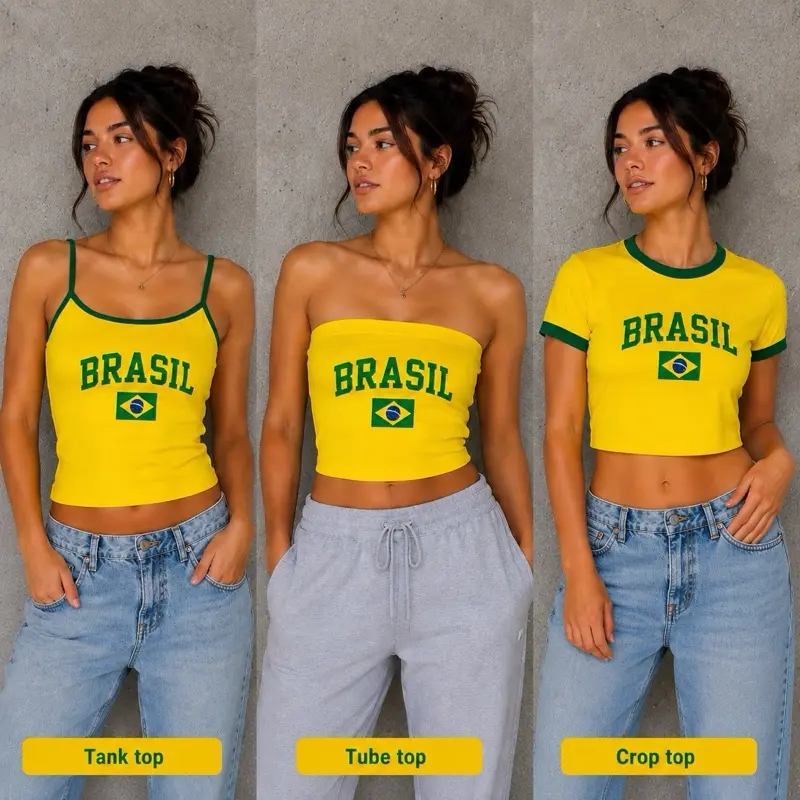 BRASIL Woman's National Crop Top