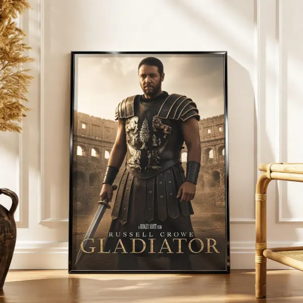 Gladiator Movie Poster, High Quality Canvas Print, Home Decor, Wall Art, Film Fan Collectibles.