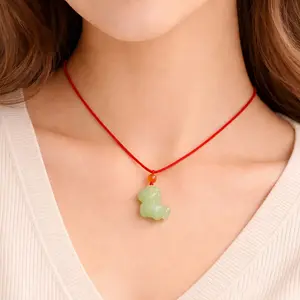 Chinese Zodiac Year of Horse Jade Necklace – Red String Protection & Good Luck Jewelry | Yuora Jewelry