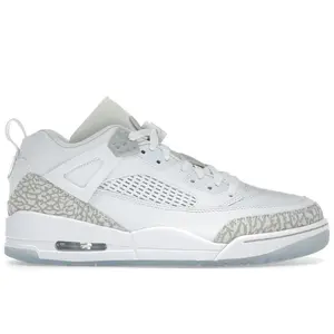 Jordan Men's Spizike Low White Metallic Silver Barely Blue Neutral Grey, from StockX