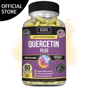 Kaya Naturals Quercetin Plus | Quercetin Supplement with Bromelain & Vitamin C | Daily Wellness Support | 60 Capsules