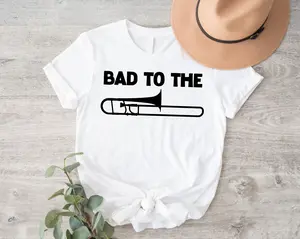 Bad To The Trombone Shirt, Funny Trombone T-shirt, Trombone Player Gift Idea Tee, Musician Shirt, Unisex Trombone T-shirt, Trombone Instructor Tee