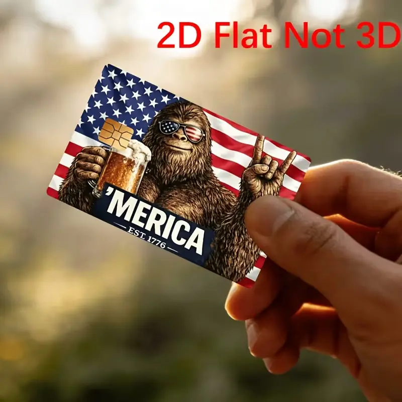 Patriotic Bigfoot ’Merica Credit Card Skin