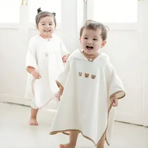 Baby Coral Fleece Bath Towel Shower Towels, Newborn Cute Soft Absorbent Hooded Robe with Hat, Perfect Gift for Christmas Halloween Thanksgiving