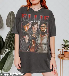 Comfort Colors Vintage Ellie Williams Shirt, Ellie Williams The Last Of Us Shirt Unisex All Size, 100% Cotton Fitted