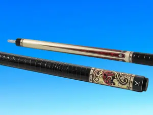 EVO BEAST POOL CUE - SCARLET PANTHER - LEATHER WRAP