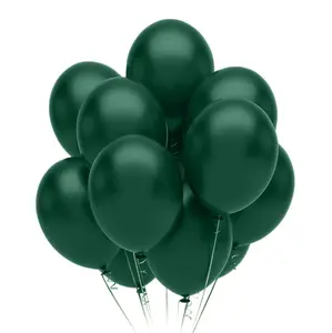 12 In. Dark Green Latex Balloons | 10 Count